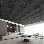 Art3d Drop Ceiling Tiles 24x24, Wainscoting Panels Glue Up 2x2, Cloud-Black - Image 6