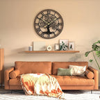 Micasso Vintage Large Wall Clock: 30Inch FarmhouseTree of Life Metal - Image 5