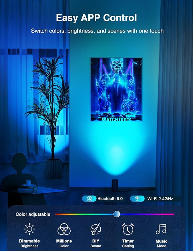 SUNVIE 2 Pack Smart Floor Can Light 5W RGBW Color Changing Uplighting Indoor - Image 2