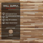 Wall!Supply 3D Wall Panels – Reclaimed Rounded Asian Teak Wood – Home Decor - Image 4