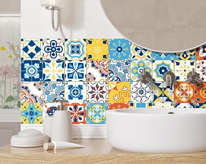 FLFK Wallpaper Border Tile Stickers Peel and Stick Wall Border - Image 4