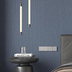 24"x393" Navy Blue Grasscloth Peel and Stick Fabric Textured Contact Paper - Image 7