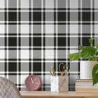 Guvana 17.7"x197" Black and White Peel and Stick Wallpaper Trellis Removable by Guvana