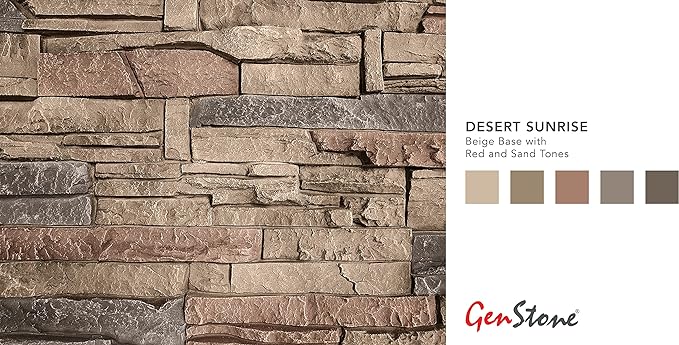GenStone Faux Stacked Stone 90 Degree Outside Corner Panel 22.5" x 12" in - Image 8
