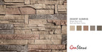 GenStone Faux Stacked Stone Left Corner Panel 12.5" x 11.25" in Desert Sunrise - Image 3
