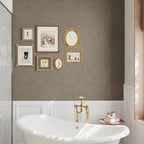 VEELIKE Taupe Grasscloth Peel and Stick Wallpaper Textured Faux Grasscloth - Image 6
