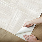 RoomMates Beige Dimensional Square Plaster Peel and Stick Wallpaper, RMK12680PLW - Image 6