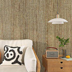 Livelynine 15.8x197 Vintage Gold Peel and Stick Wall Paper Textured Grasscloth - Image 8