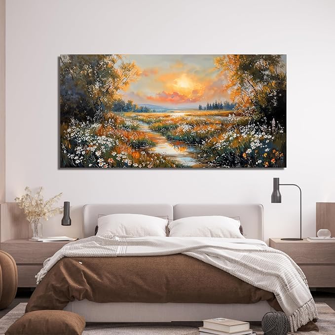Canvas Wall Art Decor Vintage Wildflower Wall Art Prints Canvas Wall Art - Image 2
