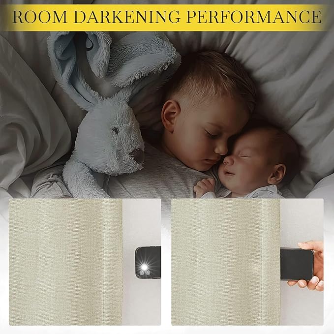 NICETOWN Room Darkening Bedroom Curtains 84 inches Long, Pinch Pleated Curtains - Image 3