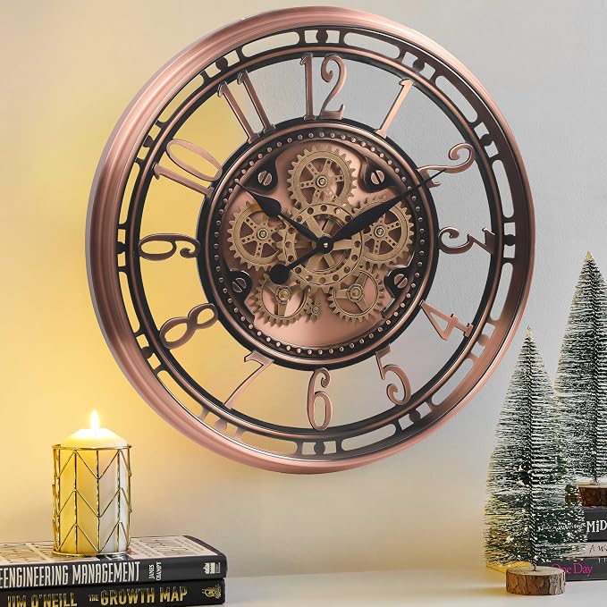 CLXEAST 28 Inch Oversized Large Moving Gear Wall Clock - Image 8