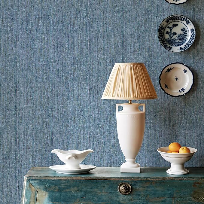JiffDiff Woven Wallpaper Peel and Stick 17.3" x 120" Colorful Paint Grasscloth - Image 7