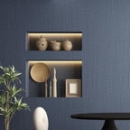 24"x393" Navy Blue Grasscloth Peel and Stick Fabric Textured Contact Paper - Image 8