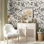 JiffDiff Vintage Peel and Stick Wall Stick，Champagne Wallpaper Rose Removable - Image 2