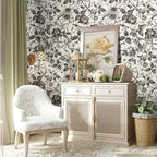 JiffDiff Floral Vintage Wallpaper Peel and Stick Wall Stick Black and White - Image 7