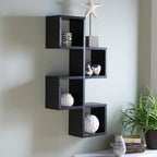 Danya B. Cubby Chessboard Wall Shelf – Black - Image 3