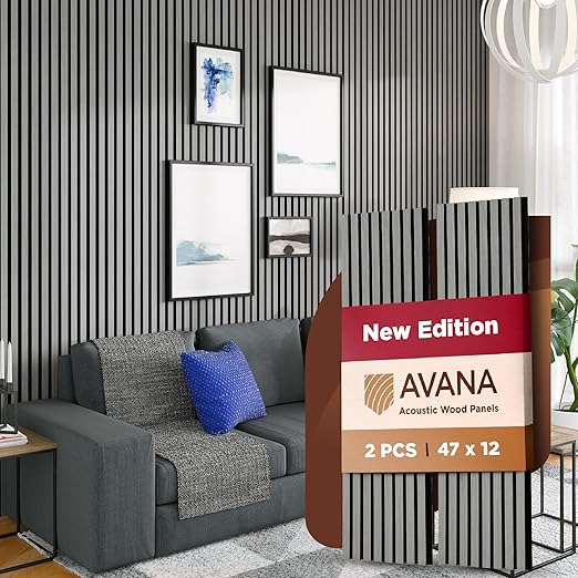Avana Acoustic Wood Wall Panels – 47.2 X 12.6 Inch Gray Oak Acoustic Panels 2 by AvanaHome