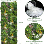 ODTORY Artificial Greenery Grass Wall Panels: 40'' x 120'' UV-Anti Faux - Image 2