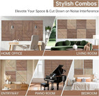 Mollywell Art Acoustic Wall Panels, 24x24 Inch 8 Pack, Wood Veneer, Sound - Image 6