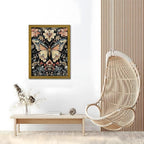 Hand Drawn Sandstone Nature Floral Wall Art, Framed Vintage 3D Textured - Image 6