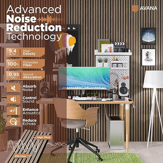 Avana Acoustic Wood Wall Panels –93.2x11.25 Inch Panels – Fits 94x12 Layout – - Image 5