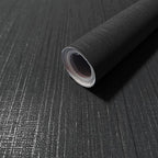 Dviolet Black Grasscloth Textured Fabric Contact Paper by Dviolet