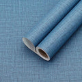 Yancorp 24"x120" Textured Fabric Navy Blue Faux Grasscloth Peel and Stick by YancorpHomeDecor