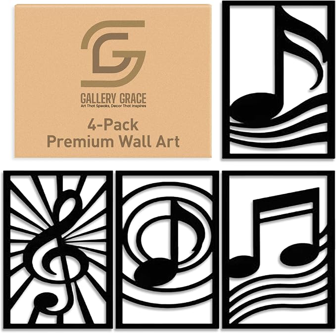 GALLERY GRACE Metal Wall Art Decor – 11" x 16" Set of 4 Single Line Abstract - Image 2
