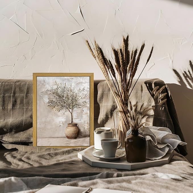Vintage Olive Tree Canvas Wall Art, Farmhouse Aesthetic Oil Painting, Rustic - Image 7