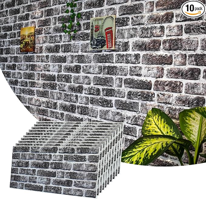 Dundee Deco 3D Wall Panels Faux Brick by DundeeDeco