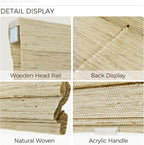 TWOPAGES Woven Bamboo Cordless Roman Shades, Custom No Drill or Motorized Blinds - Image 5