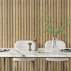 VEELIKE Natural Light Oak Wood Slat Peel and Stick Wallpaper Wood Panel - Image 4