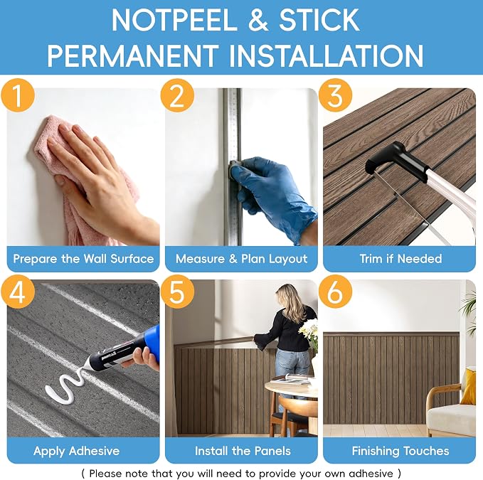 PS Wainscoting Wall Panel Kit, Paintable Waterproof PS Panels - Image 4