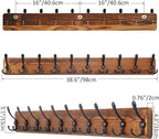 SKOLOO Rustic Large Wall Mounted Coat Rack-38.6'' Long Coat Rack - Image 6