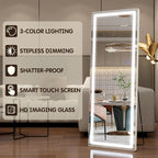 FENNIO Full Length Mirror with Lights, Free Standing Lighted Floor Mirror - Image 4