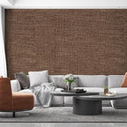 Brown Grasscloth Peel and Stick Wallpaper 17.3"x300" Faux Linen Textured - Image 4