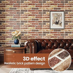 3D Wall Panels Brick Peel and Stick 26.7"x13.4"-10 PCS - Image 4