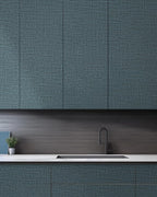 Guvana Grasscloth Peel and Stick Wallpaper Blue Textured Contact Paper Modern - Image 6
