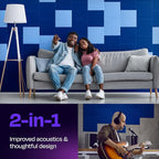Acoustic Panels 12-Pack Soundproof Wall Panels 12"X12"X0.4" Sound Panels High - Image 2