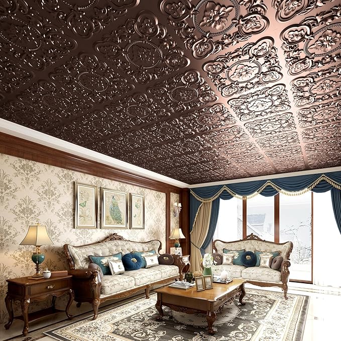Art3dwallpanels 12 Pack Drop Ceiling Tiles, 24 x 24 Inch High Grade PVC 3D Wall - Image 6