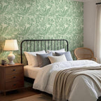 FLFK Tropical Leaf Peel and Stick Wallpaper 16" x 128" Green Wallpaper Modern - Image 3
