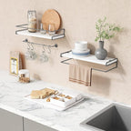 Forbena White Floating Shelves for Bathroom Organizer Over Toilet, Bathroom - Image 4