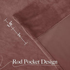 NICETOWN Wild Rose Velvet Curtains, Rod Pocket Velvet Drapes, Media Movie - Image 7
