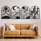 GALLERY GRACE Metal Wall Art Decor – 11" x 16", Office – Boho Minimalist Black by GALLERYGRACE