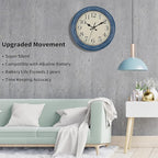 Foxtop 12 Inch Wall Clocks Battery Operated Silent Non-Ticking Classic Vintage - Image 3
