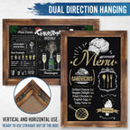 HBCY Creations 20" X 30" Torched Brown Solid Wood Frame Wall Chalkboard - Image 3