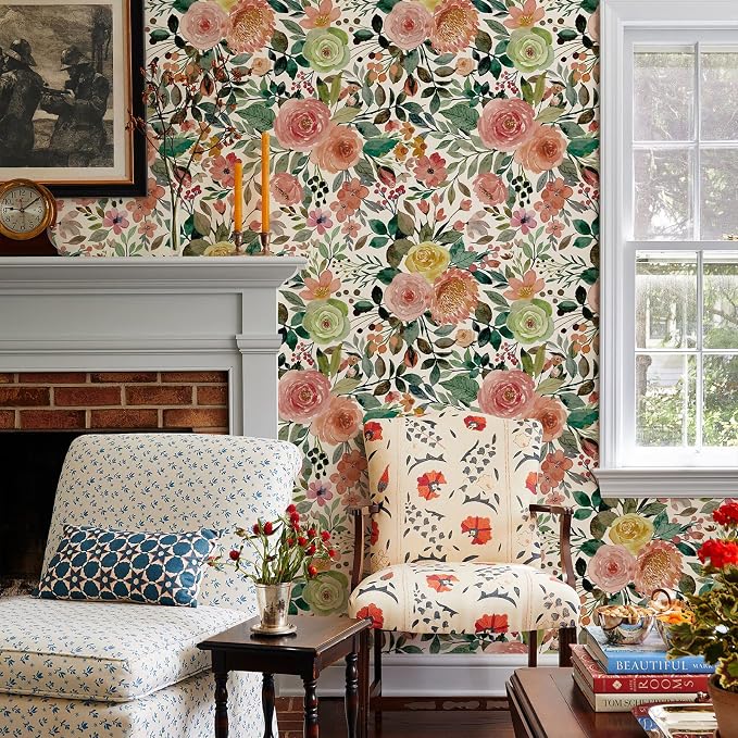 Floral Pattern Self-Adhesive Contact Paper, Oil and Water Resistant Drawer - Image 6