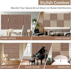 Mollywell Art Acoustic Wall Panels, 24x24 Inch 8 Pack, Wood Veneer, Sound - Image 6