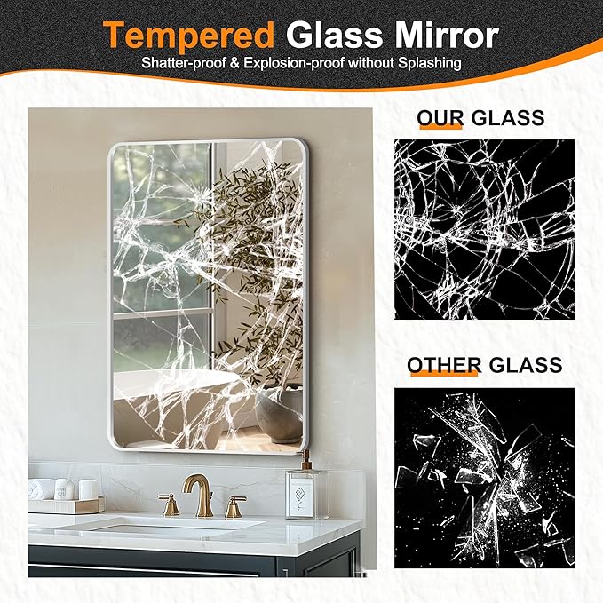 Delma Bathroom Vanity Mirror, High-Definition Bathroom Mirror, Versatile - Image 5
