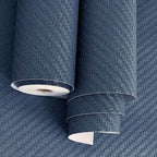 Haimin Fabric Wallpaper Textured Contact Paper Navy Blue Grasscloth Wallpaper by HaiminHomeDecorWallpaper